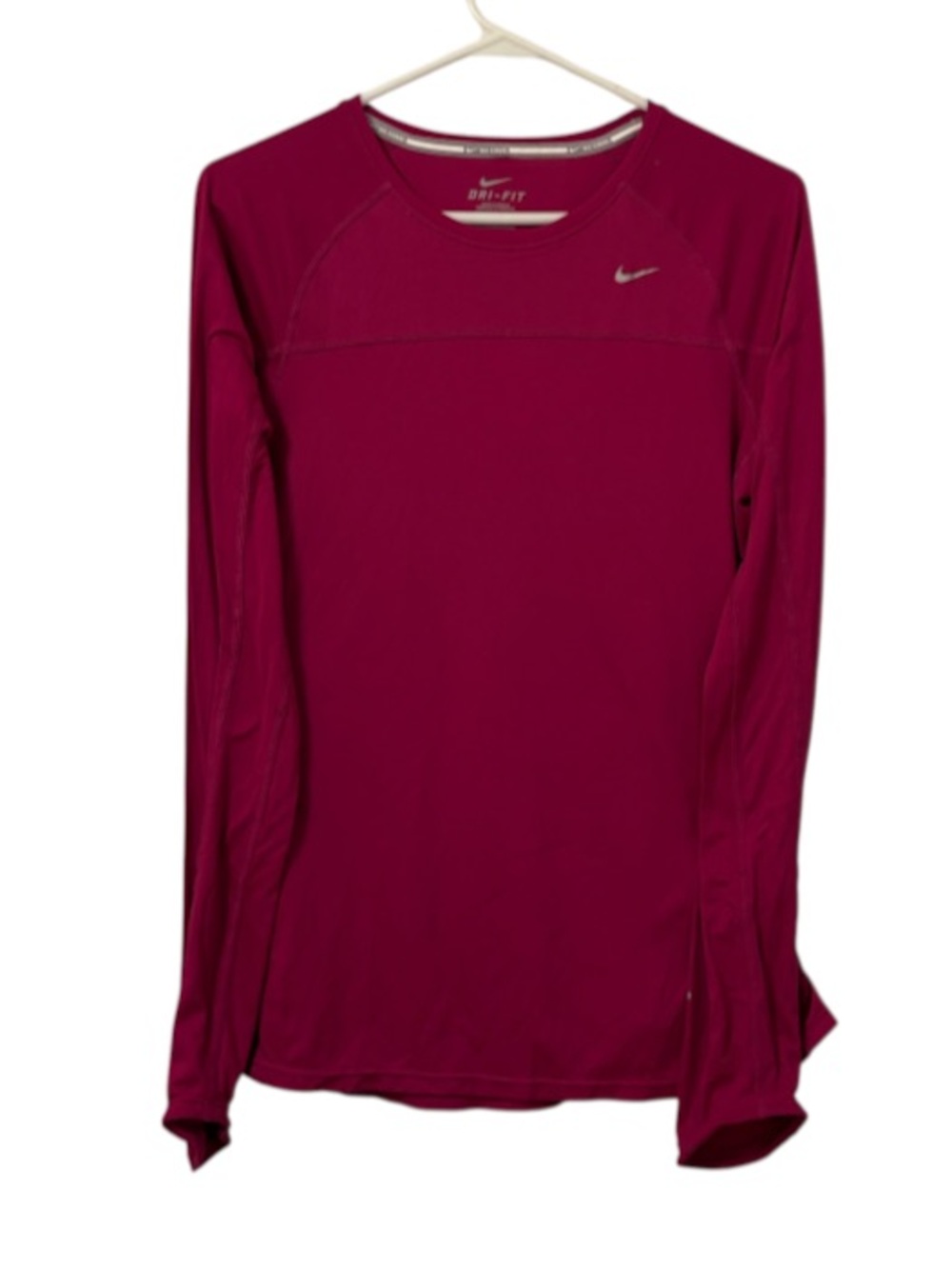 Nike Miler Running Dark Pink Athletic Long Sleeve